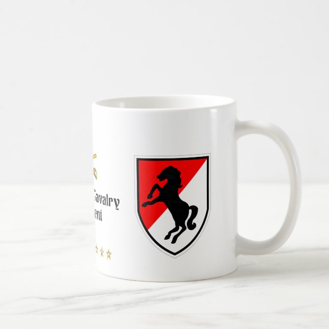 11th ARMORED KAVALLERI REGIMENT Kaffemugg (Höger)