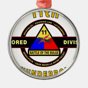 11TH ARMORED UPPDELNING "THUNDERBOLT " JULGRANSPRYDNAD METALL