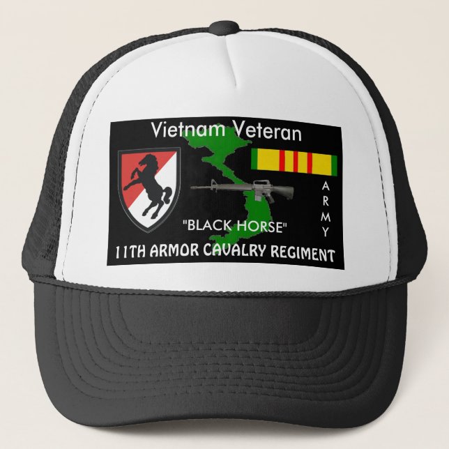11th Armorkavalleri Regiment Vietnam bolllock Truckerkeps (Framsida)