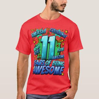 11th Birthday Comic Style Awesome Since 2012 11 Ye T Shirt