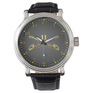 11th Korsad Sabersklocka för ACR mässing Armbandsur