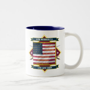 11th Michigan volontärinfanteri Två-Tonad Mugg