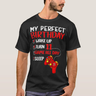 11th Perfect Birthday Gaming 11 Years Old Gamer Bo T Shirt