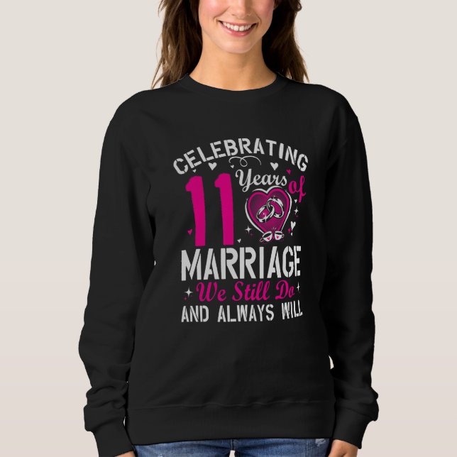 11th Wedding Anniversary Matching Couple Men Women T Shirt (Framsida)