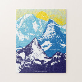 11x14 Alpine Peaks Puzzle för färgblinda Pussel