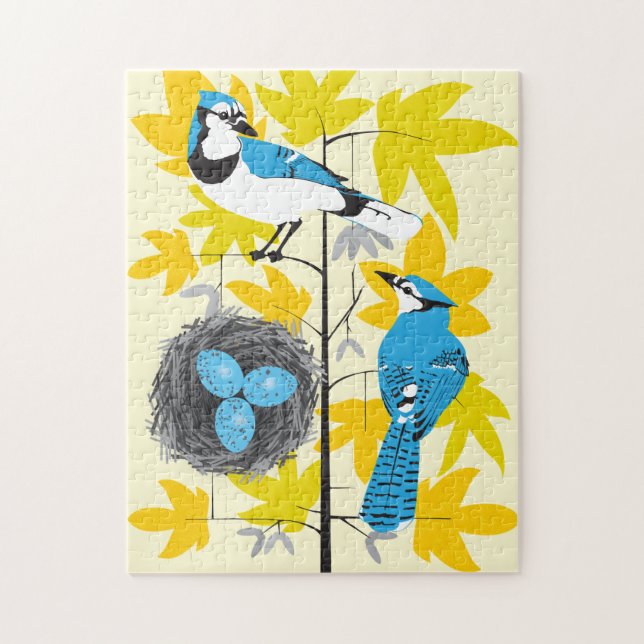 11x14 Blue Jays Puzzle för färgblinda Pussel (Vertikal)