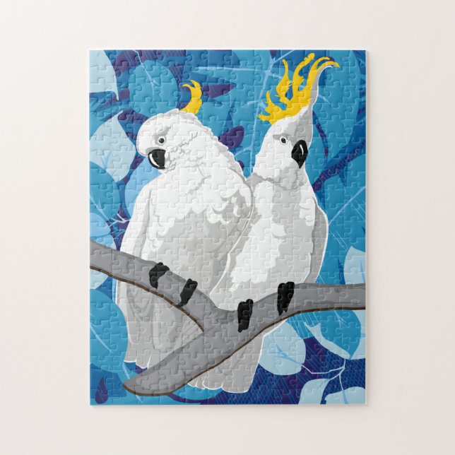 11x14 Cockatoo Puzzle för färgblinda Pussel (Vertikal)
