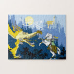 11x14 Dragon Puzzle för färgblinda Pussel<br><div class="desc">En tapper riddare tar på sig en våldsam drake. Det här pusslet är perfekt för människor som lever med rödfärgblindhet eftersom det är designat i en begränsad palett med blått, gult, svart, grått och vitt.</div>