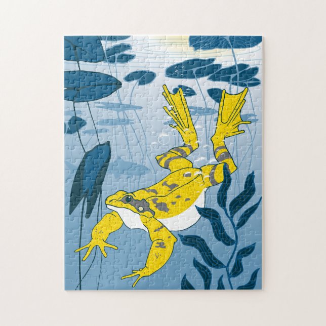 11x14 Frog Pond Puzzle för färgblinda Pussel (Vertikal)