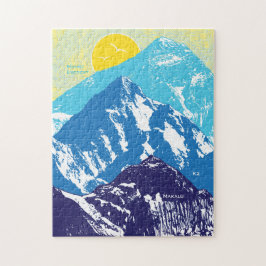 11x14 Himalayan Peaks Puzzle för färgblinda Pussel