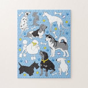 11x14 Hundälskare Pussel för färgblinda persone