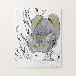 11x14 Lynx och Hare Puzzle för färgblinda Pussel