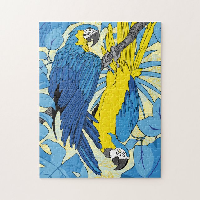 11x14 Parrot-pussel för färgblinda Pussel (Vertikal)