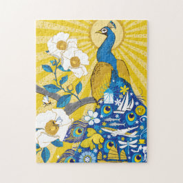 11x14 Peacock Puzzle for Colorblind People Pussel