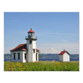 11X14 Point Robinson Lighthouse på Vashon Island Fototryck
