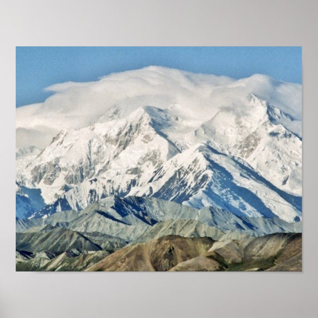 11x14 Poster (projektionsyta) på berget Denali (Framsidan)