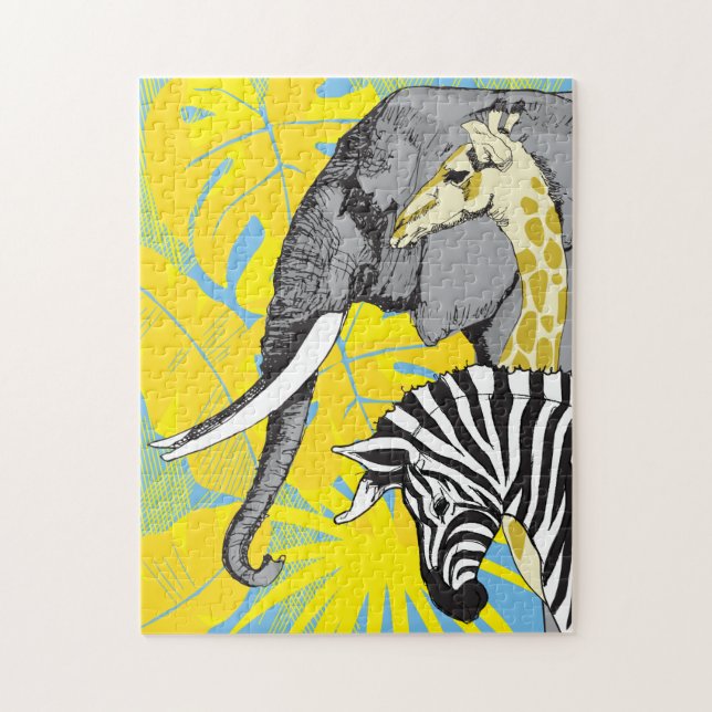 11x14 Safari Puzzle för färgblinda Pussel (Vertikal)