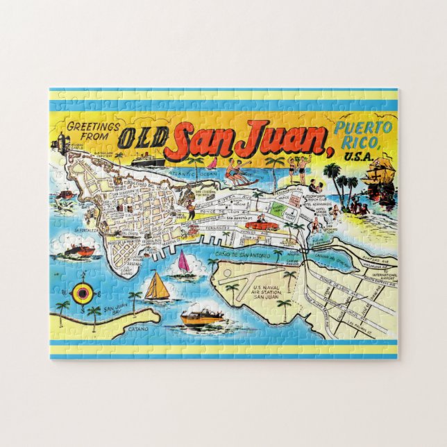 11x14 San Juan Puerto Rico Pussel (Horisontell)