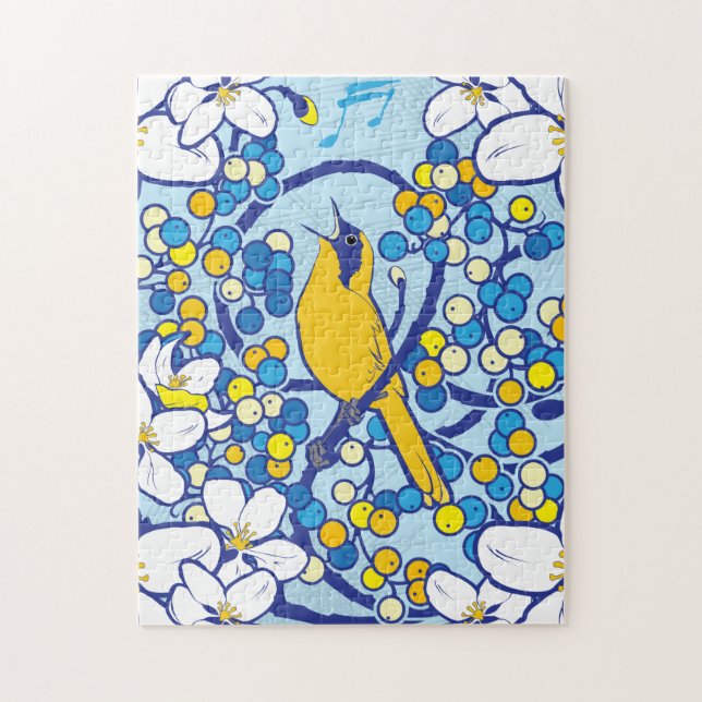 11x14 Songbird Puzzle for Colorblind People Pussel (Vertikal)