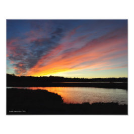 11X14 Sunset Streaks Fototryck