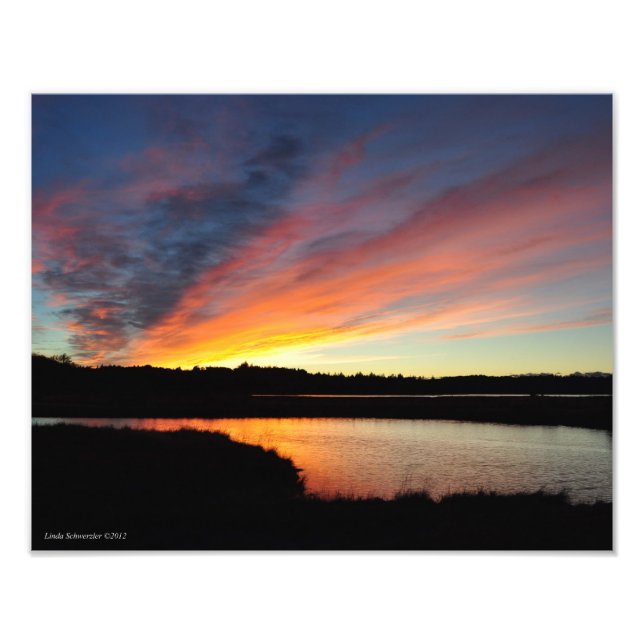 11X14 Sunset Streaks Fototryck (Framsidan)