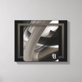 11x14" Terra’s Tender Whisper Abstract Brown Flowe Canvastryck