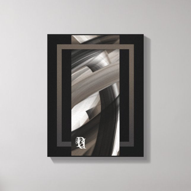 11x14" Terra’s Tender Whisper Abstract Brown Flowe Canvastryck (Framsida)