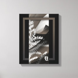 11x14" Terra’s Tender Whisper Abstract Brown Flowe Canvastryck