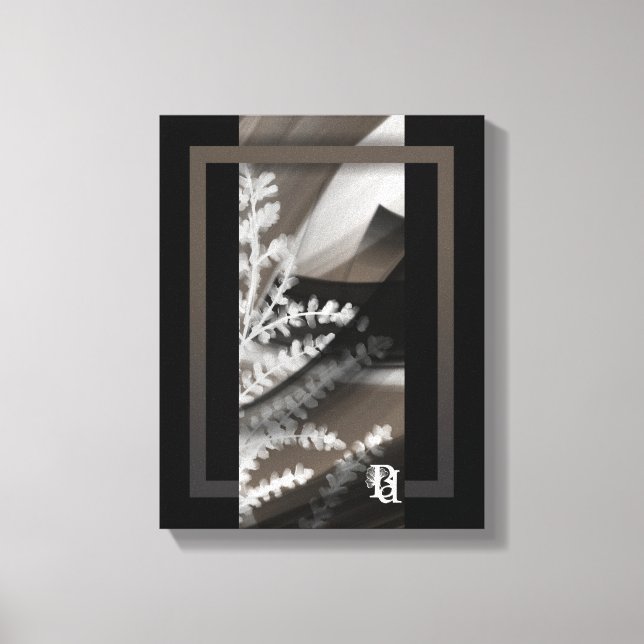 11x14" Terra's ömma viskning Abstrakt Brun Blomma Canvastryck (Framsida)