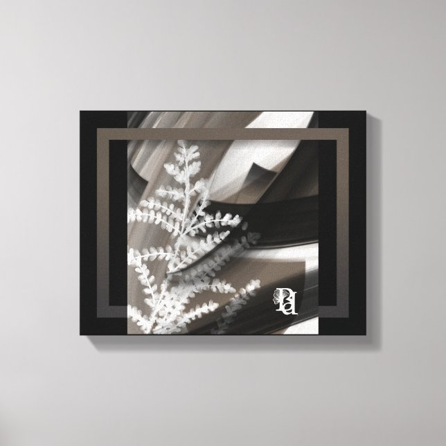 11x14" Terra's ömma viskning Abstrakt Brun Blomma Canvastryck (Framsida)