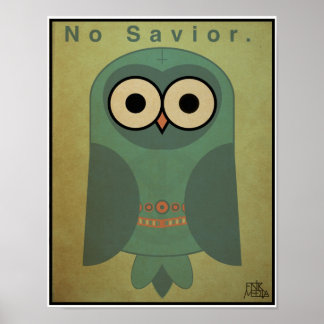 11x14-tums antireligionsplan för Uggla (Coola Färg Poster