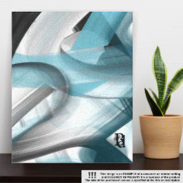 11x14-tums svart Abstrakt i svart, vit arbetsyta Canvastryck