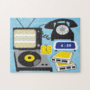 11x14 Vintage Icons Puzzle for Colorblind People Pussel