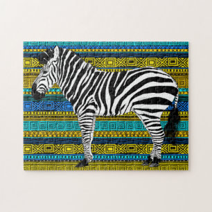 11x14 Zebra-pussel för färgblinda Pussel