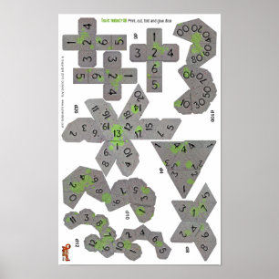 11x17-paper-dice-Toxic-industrial-sheet-press Poster