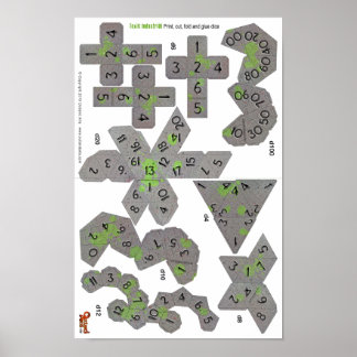11x17-papper-Dice-Toxic-industrial-lakan-press Poster