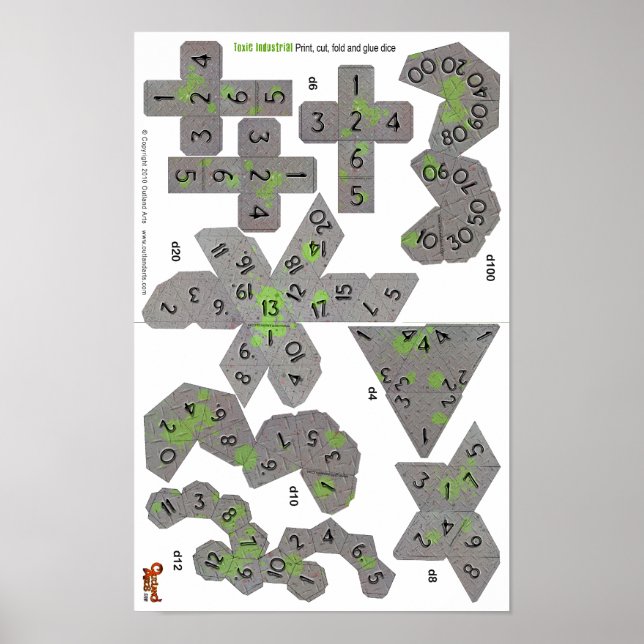 11x17-papper-Dice-Toxic-industrial-lakan-press Poster (Framsidan)