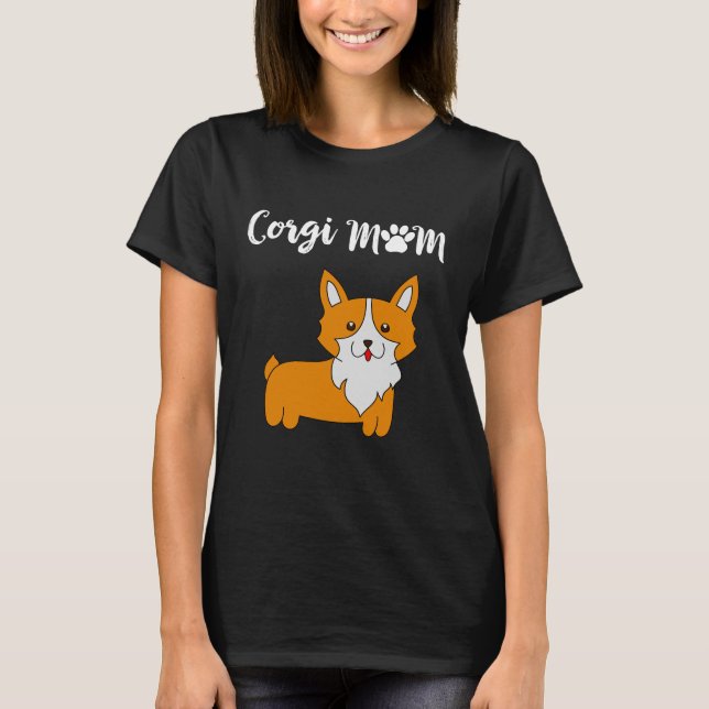 120 Corgi Mamma T Shirt (Framsida)