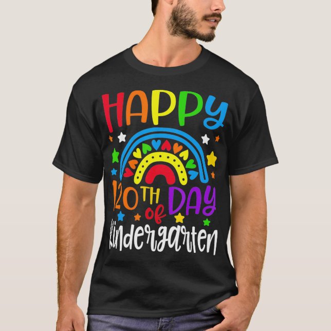 120 dagar Smartare 120-dagarsdag i skolan Kinderga T Shirt (Framsida)