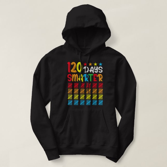 120:e dagen för skollärare Child Kid Lycklig 120 D Hoodie (Design framsida)