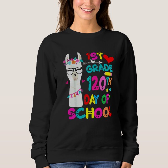 120:e dagen i skolan, inget problem lama glad 120: t shirt (Framsida)