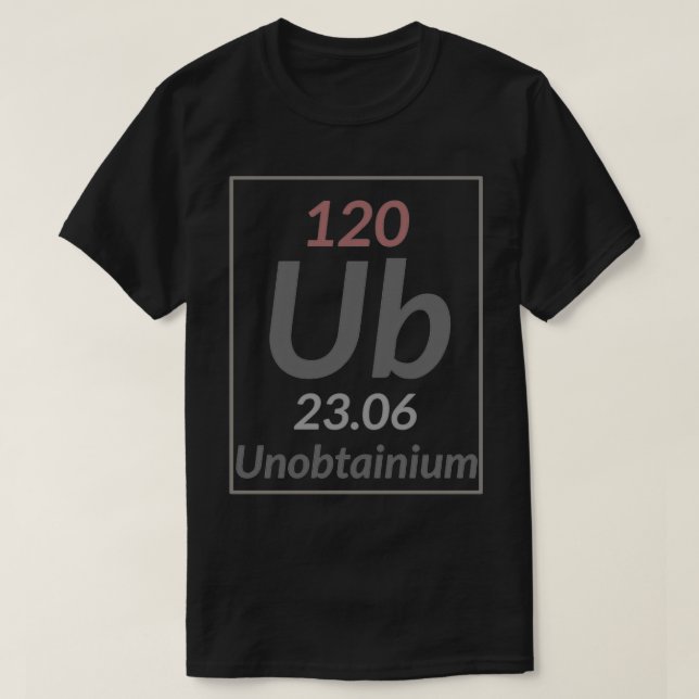 120 Unobtainium T Shirt (Design framsida)