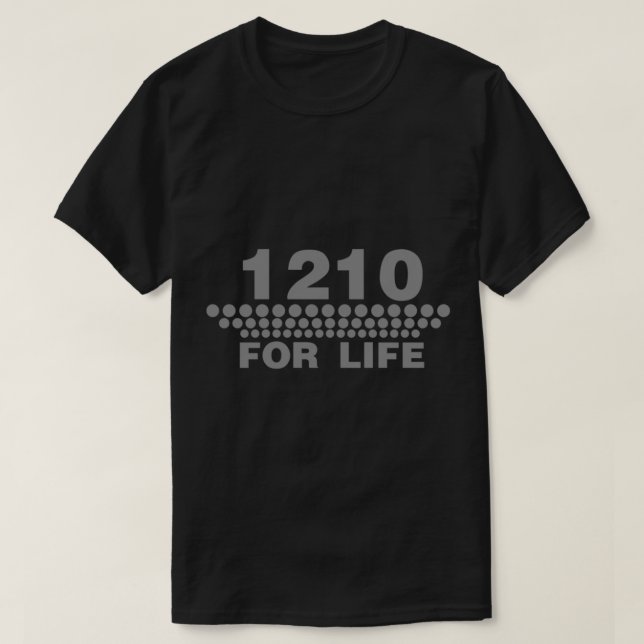 1210 For Life - Technics Turntable Vinyl Essential T Shirt (Design framsida)