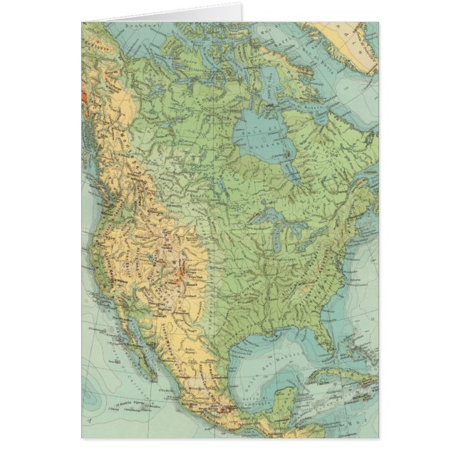 12122 Nordamerika Fysiskt Hälsningskort (Framsidan)