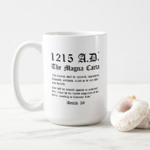 1215 A.D.™ Magna Carta Artikel 39 Classic Mugg