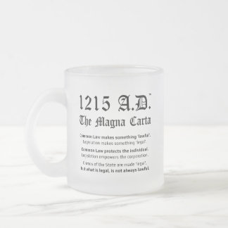 1215 A.D.™ Magna Carta Common Law Glass Mugg