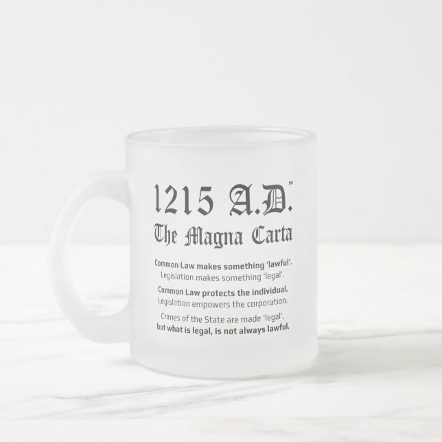 1215 A.D.™ Magna Carta Common Law Glass Mugg (Vänster)