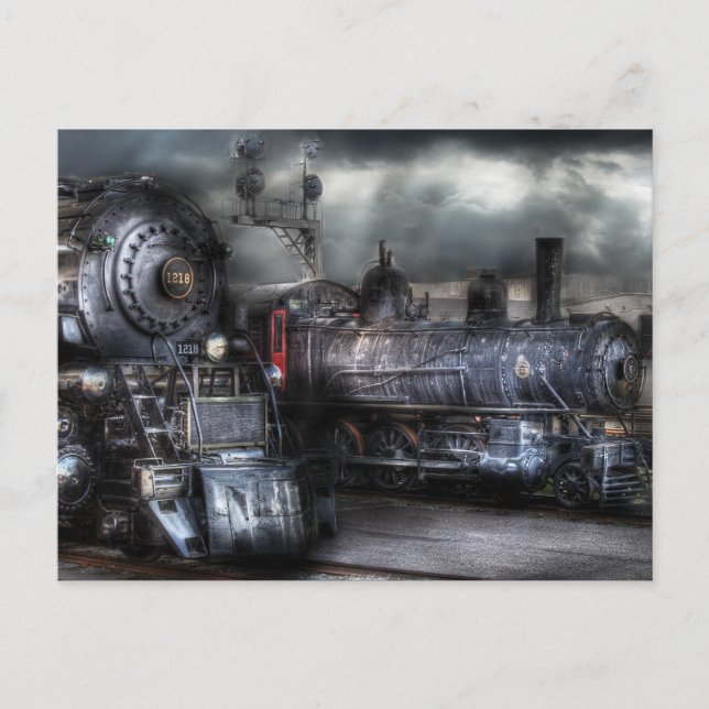 1218 - Väntar på avresa Vykort (Framsida)