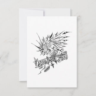 122 Black White Abstract Tribal Tattoo Art Tack Kort