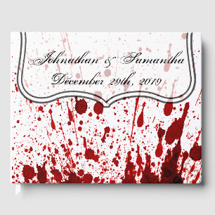 122 Page Bröllop Guestbook Blood Splatter Vampire Gästböcker
